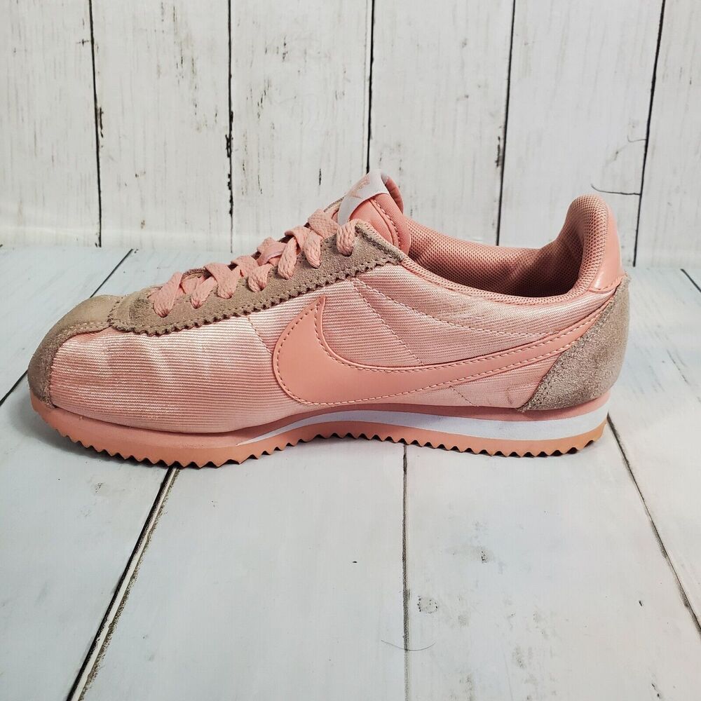 Nike Classic Cortez Womens Size 6 Nylon Coral Stardust Shoes 749864-606 - Picture 3 of 14